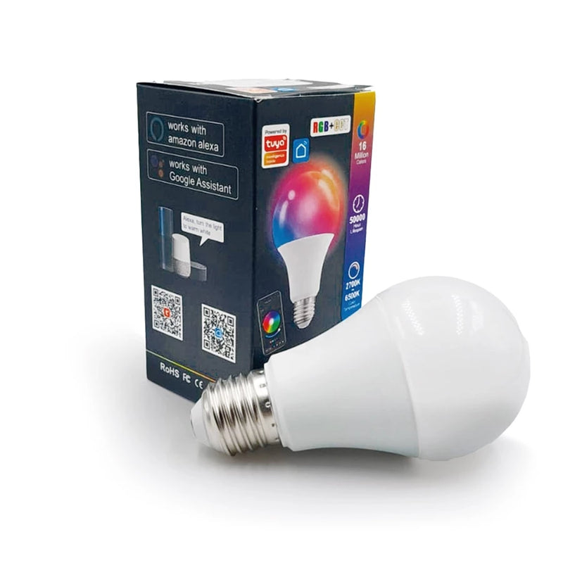 Lâmpada Inteligente RGB 15W Wi-Fi Smart Life Tuya – Compatível com Alexa e Google Assistant