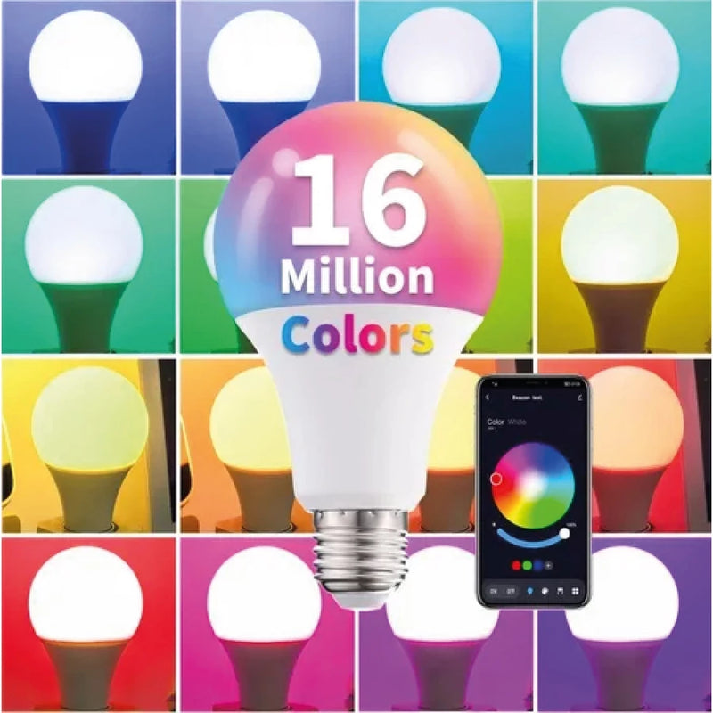 Lâmpada Inteligente RGB 15W Wi-Fi Smart Life Tuya – Compatível com Alexa e Google Assistant