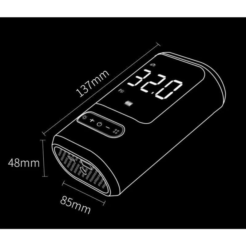 Calibrador Digital Sem Fio com Compressor para Carros e Bicicletas