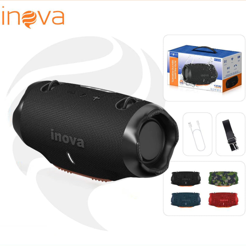 Caixa de Som Estéreo Inova TWS Party 16W – Bluetooth, À Prova D’Água IPX6, Som de Alta Fidelidade e Sem Fio