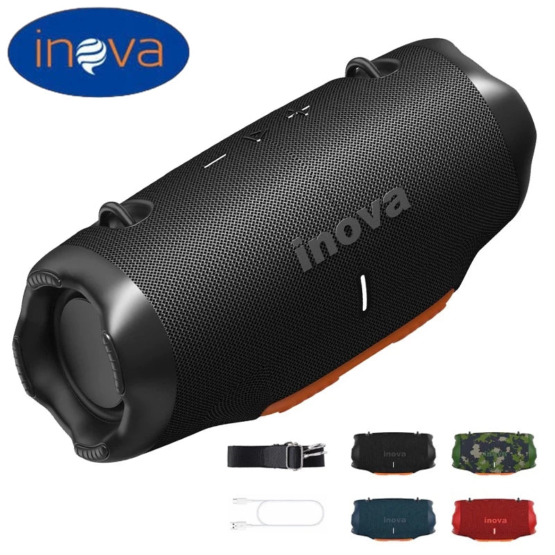 Caixa de Som Estéreo Inova TWS Party 16W – Bluetooth, À Prova D’Água IPX6, Som de Alta Fidelidade e Sem Fio