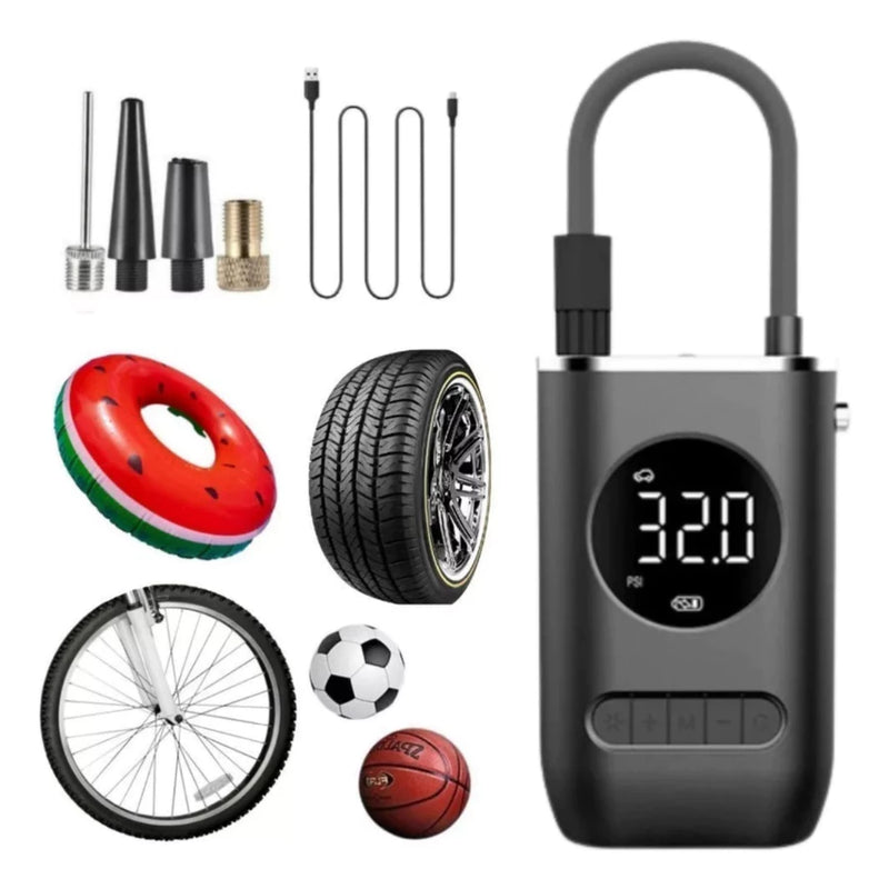 Calibrador Digital Sem Fio com Compressor para Carros e Bicicletas