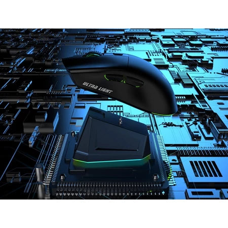 StormGlide – Mouse Gamer Sem Fio com Base de Carregamento RGB, Leve e Magnético, Compatível com PC/Mac/Laptop